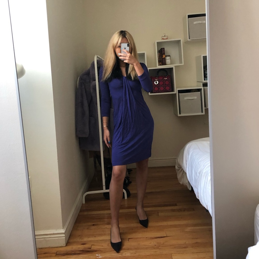 vintage galliano purple dress